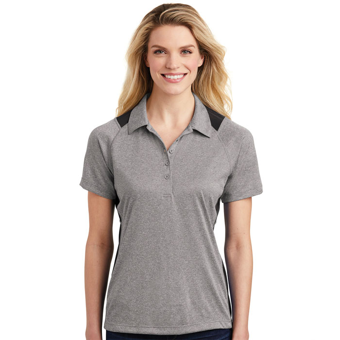 LST665 - Sport-Tek® Ladies Heather Colorblock Contender Polo