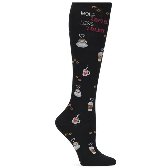 12-14 mmHg - Printed Compression Socks - Coffee Talk - NA0026899