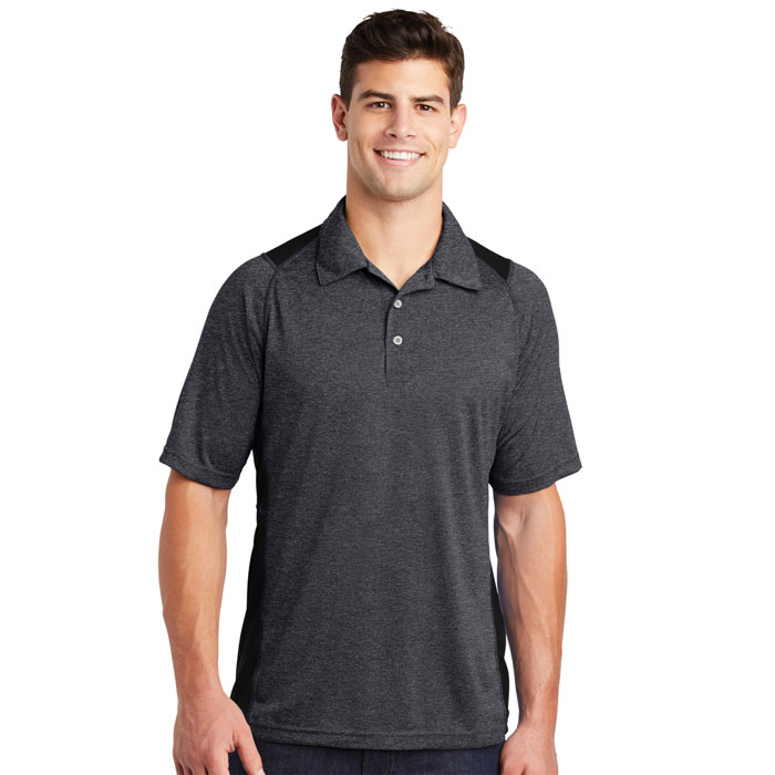 TST665 - Sport-Tek® Mens Heather Colorblock Contender Polo