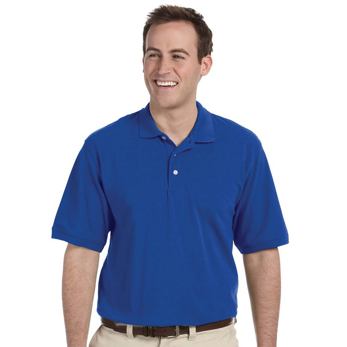 Harriton-M265-Mens-5.6-oz-Easy-Blend-Polo