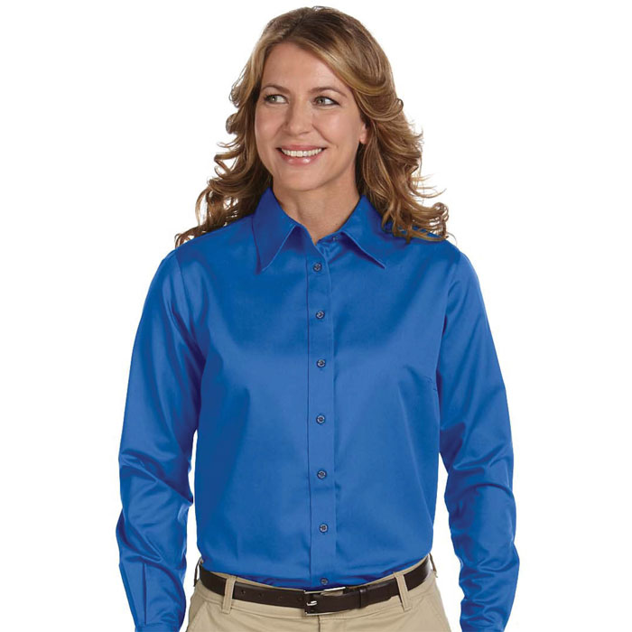 M500W - Ladies Easy Blend Long Sleeve Twill Shirt