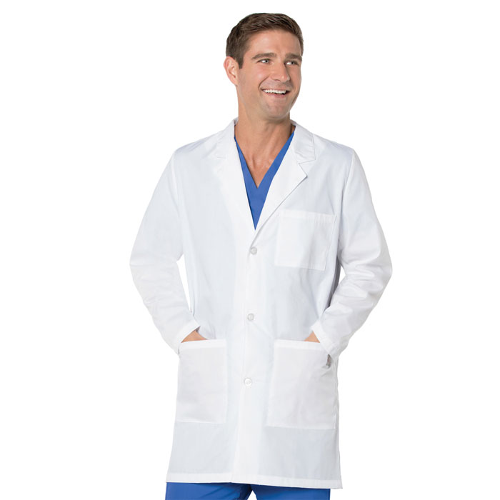 Landau-ScrubZone-Unisex-Three-Button-Lab-Coat-86002