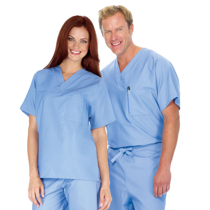 Basic Scrubs - 14360 - Unisex Top - V-Neck Scrub Top