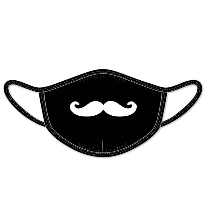 Gildan - Mustache Print Fabric Face Mask - GEMASK
