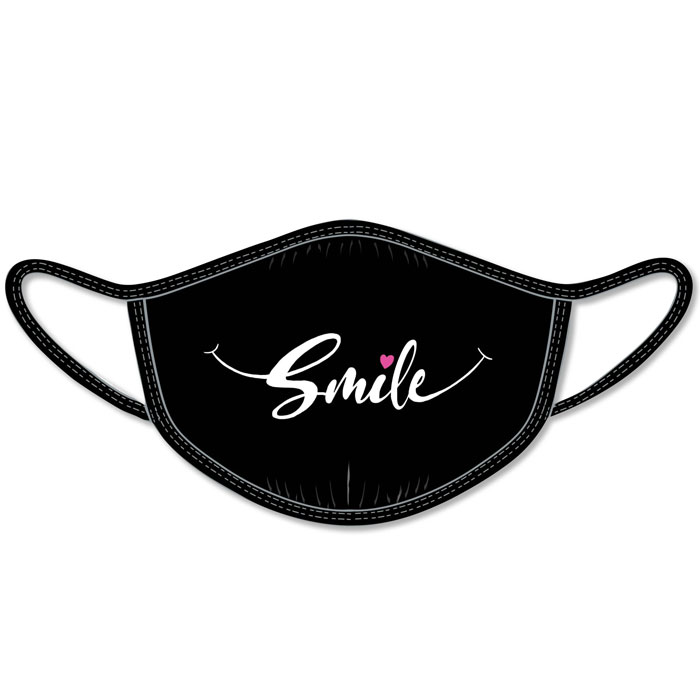 Gildan - Smile Print Fabric Face Mask - GEMASK