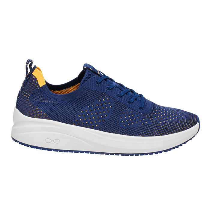 Infinity Footwear - Mens Everon Knit - MEVERON-NVZZ - Navy and White - Wide
