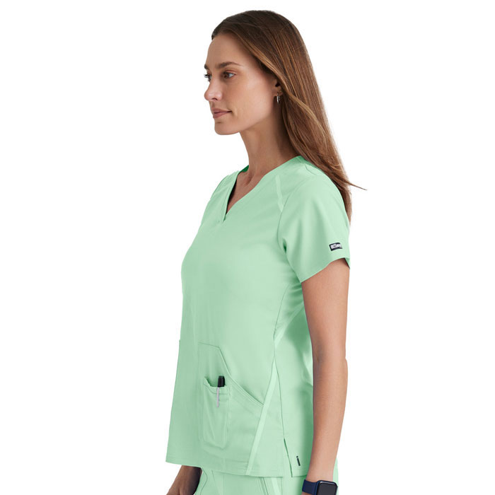 Greys Anatomy, Ladies Elevate Top, Mint Cream