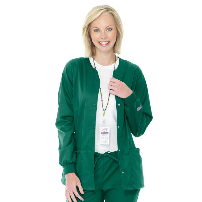 Fusion - 12504 - Jewel Neck Warm-up Scrub Jacket