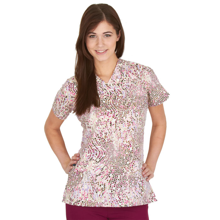 Jockey - 2206-518 - Ladies - Tri-Blend Top - Sunset Rain Print