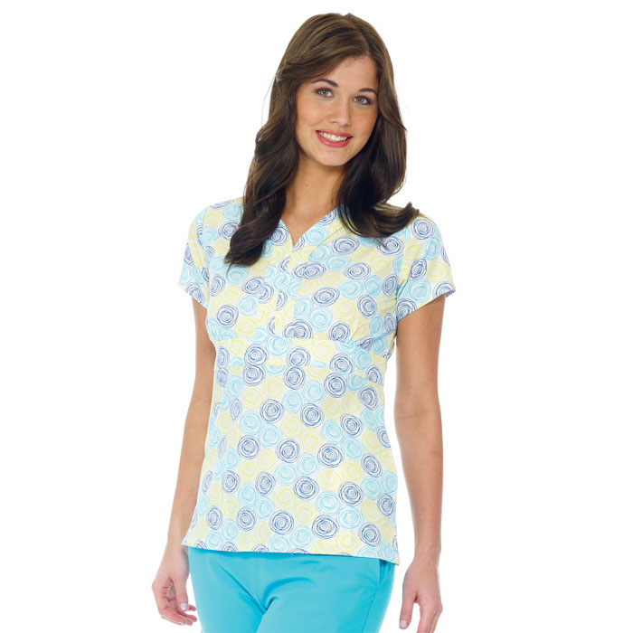 Jockey - 2216-504 - Ladies - Jewel Neckline - Top - Tri-Blend - Royal Spiro