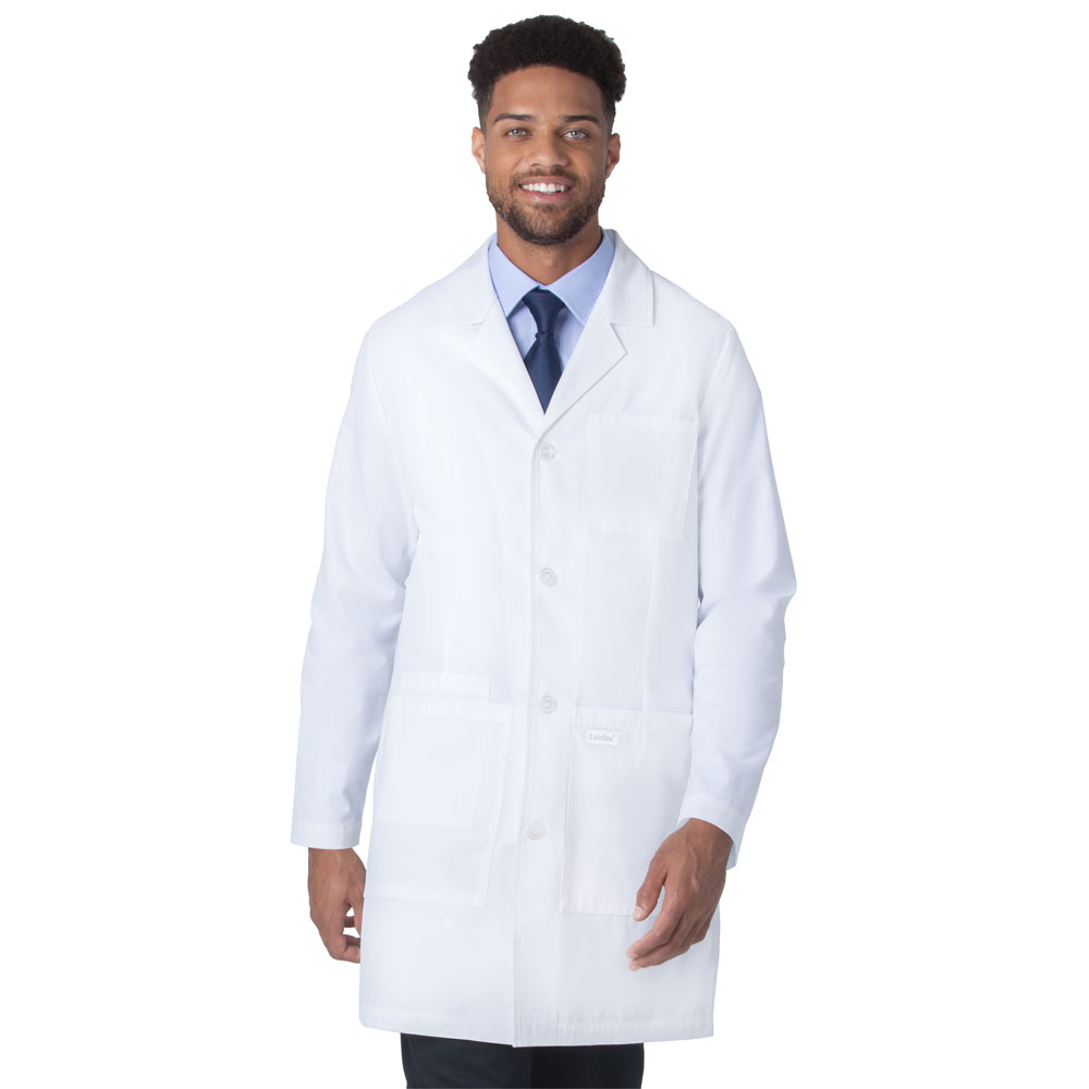 Landau-Uniforms-Unisex-4-Pocket-Mid-Length-Lab-Coat-3610SC