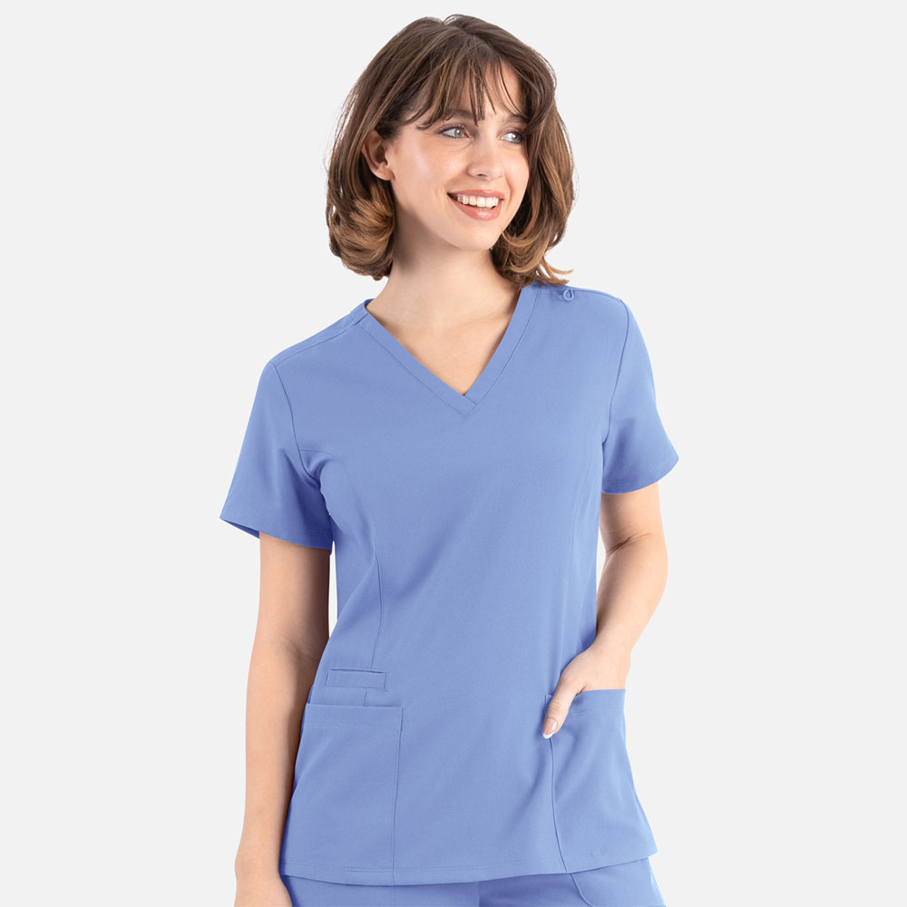 Momentum-by-Maevn-5001-Ladies-Double-V-Neck-Top