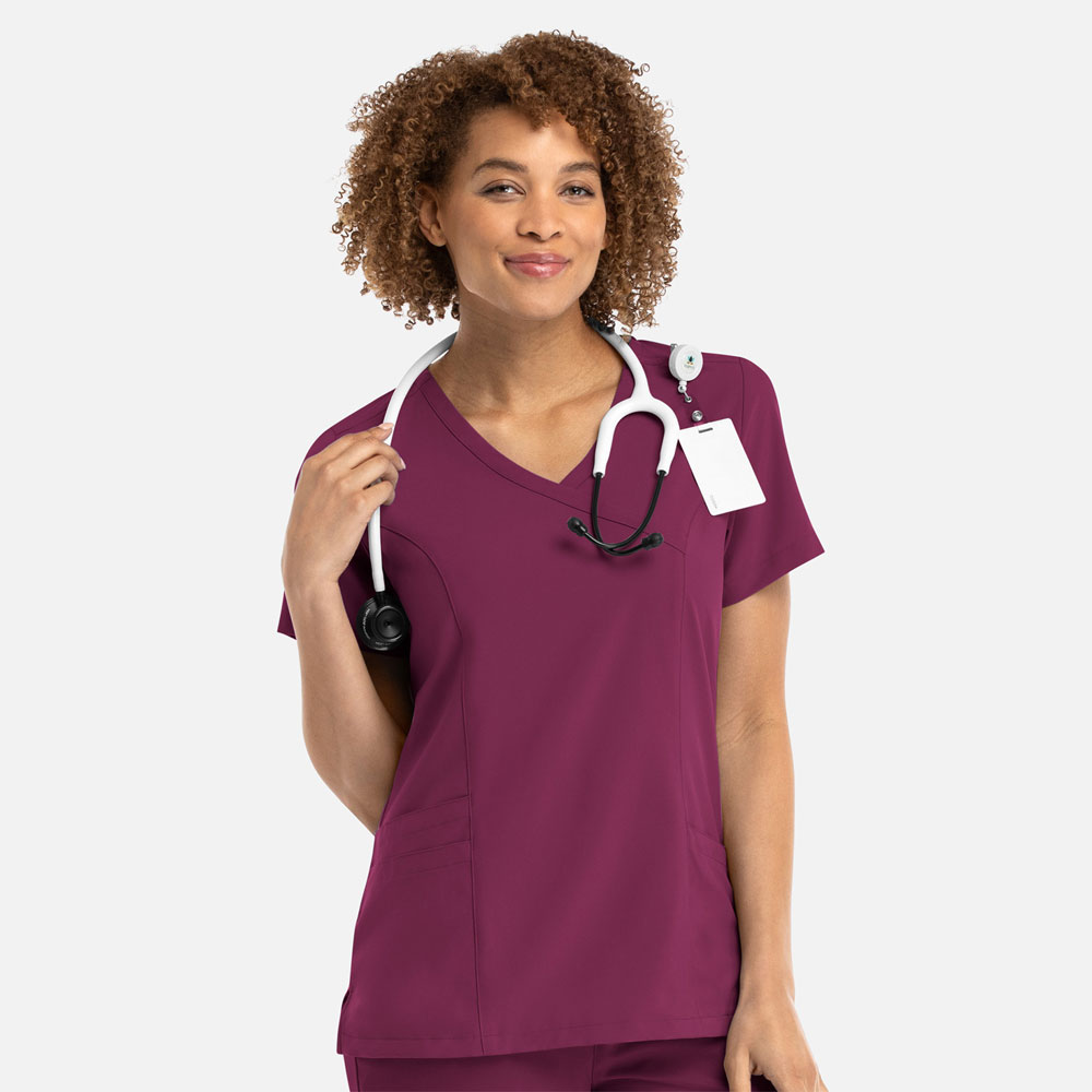 Momentum-by-Maevn-5002-Ladies-Mock-Wrap-Top