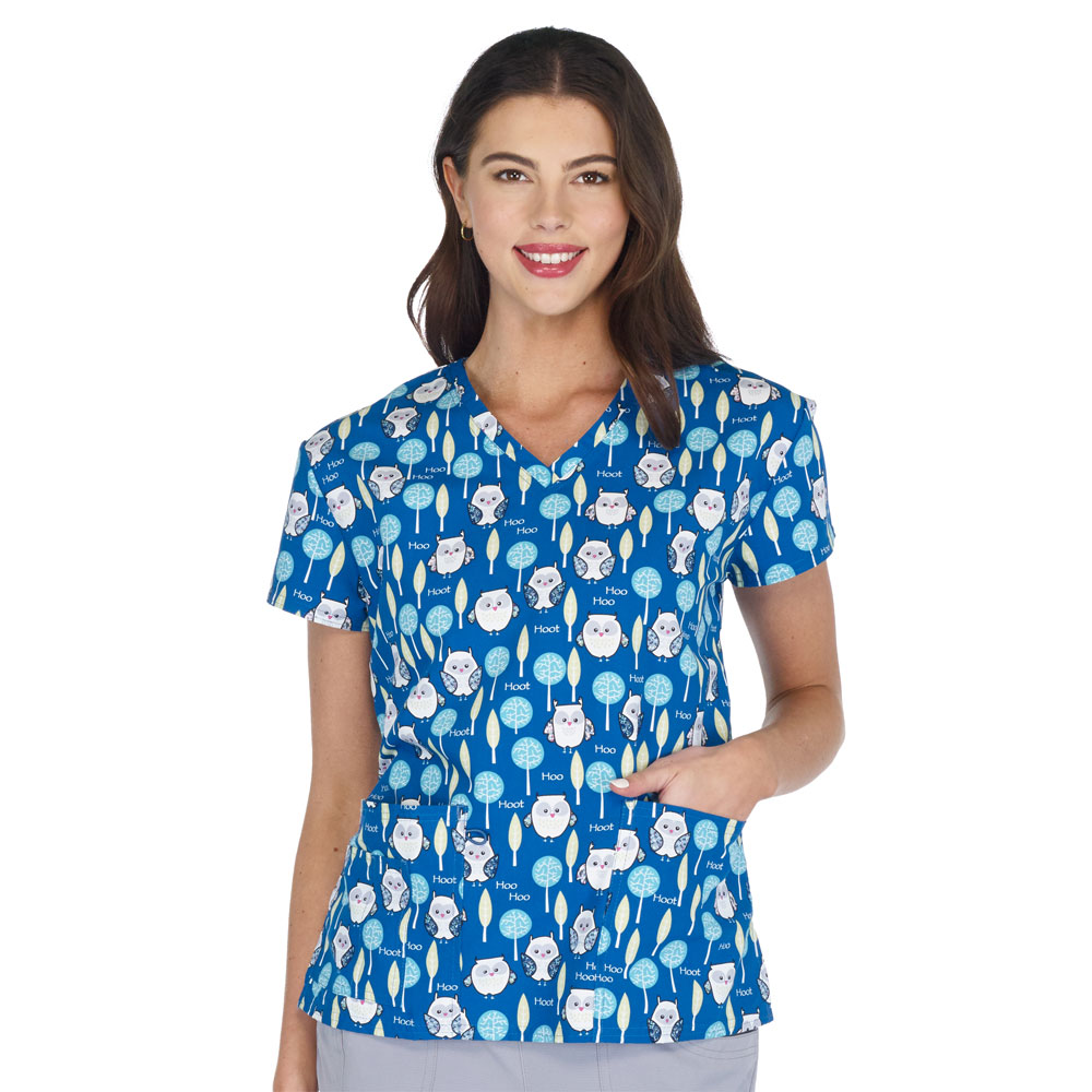 Scrubfinity - 5315-3099M - Ladies V-Neck 2 Pocket Scrub Top - HOOTS GARDEN