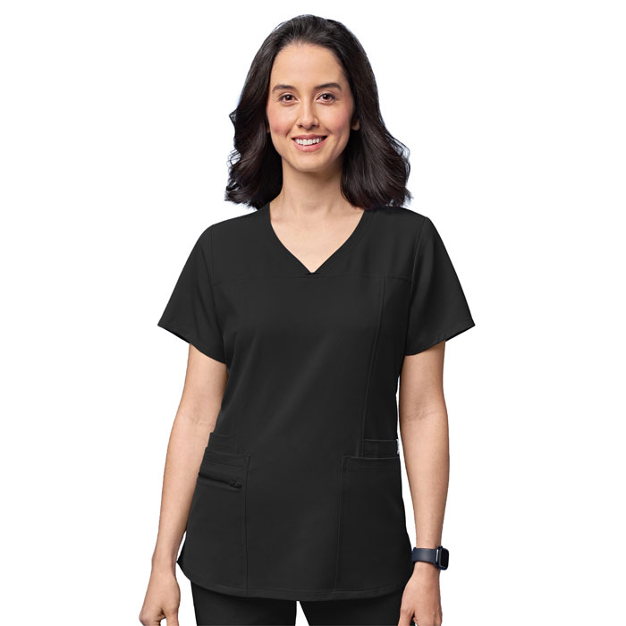 WonderWink Thrive - 6322 - Womens Curved V-Neck 5-Pocket Top