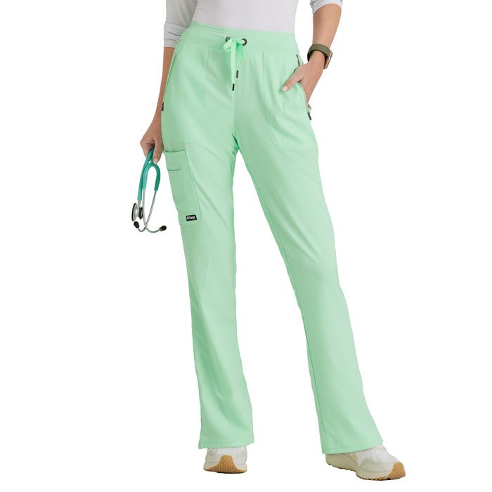 Greys Anatomy, Ladies Elevate Pants, Mint Cream