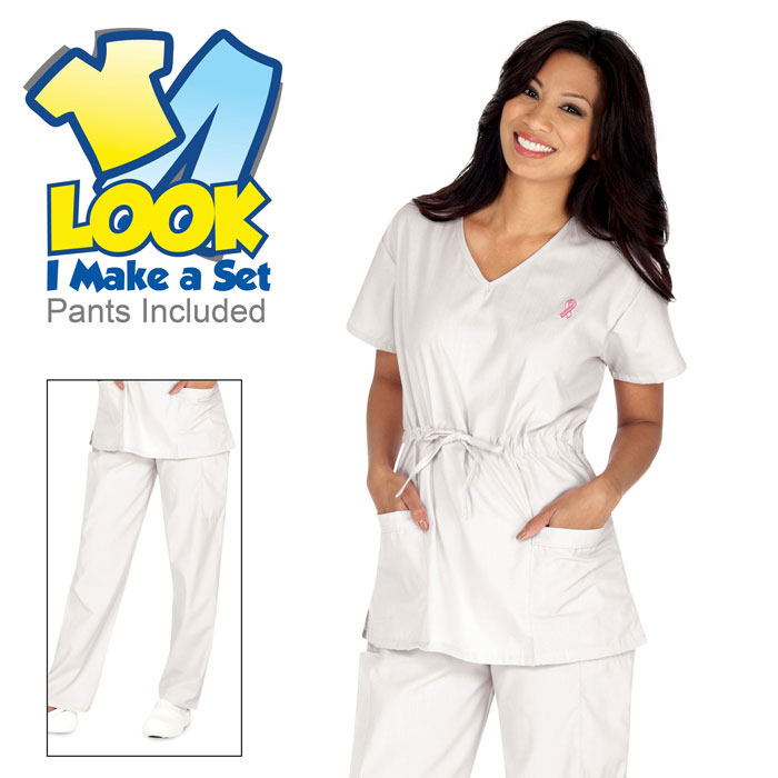 Breast cancer awareness scrub jackets clearance