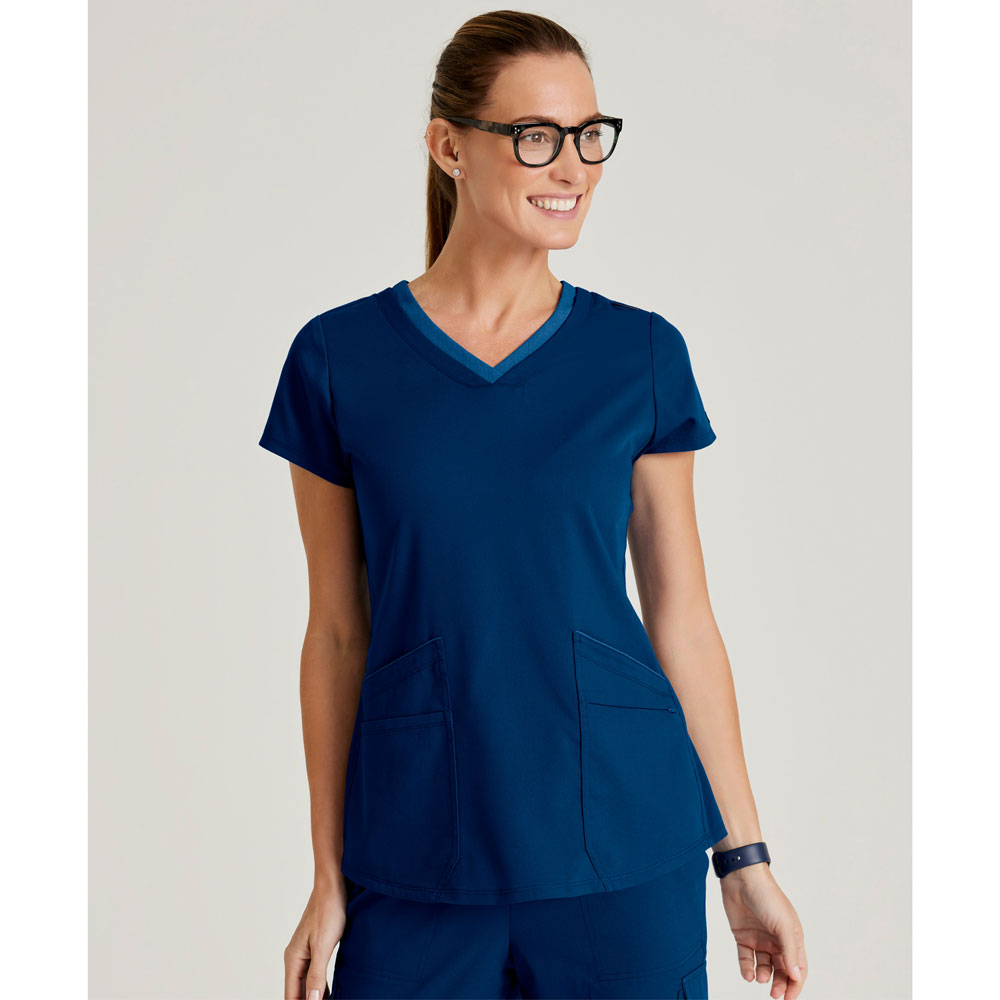 Greys-Anatomy-GRST194-Ladies-Meredith-4-Pocket-V-Neck-Top