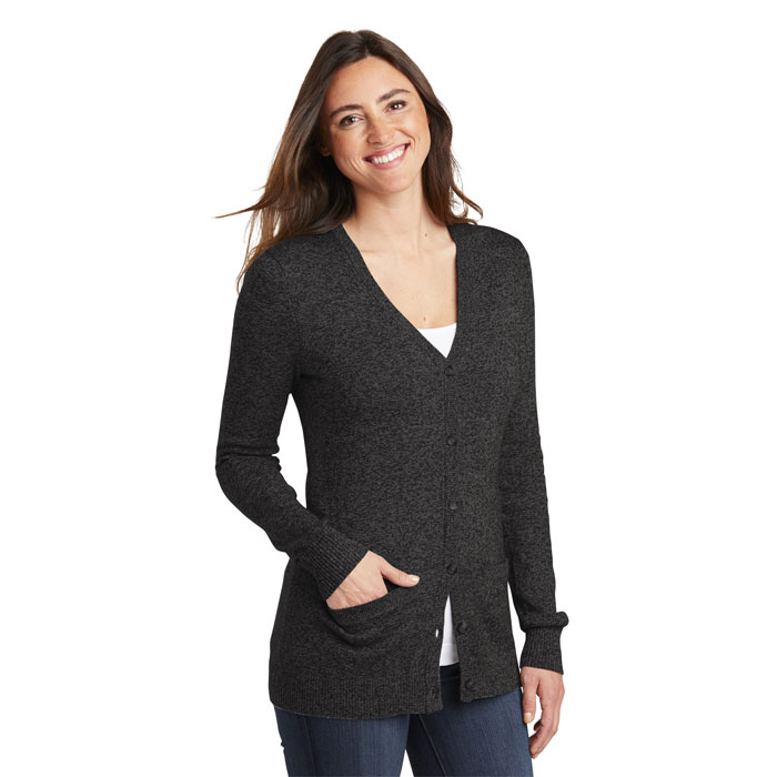 Port Authority - LSW415 - Ladies Marled Cardigan Sweater