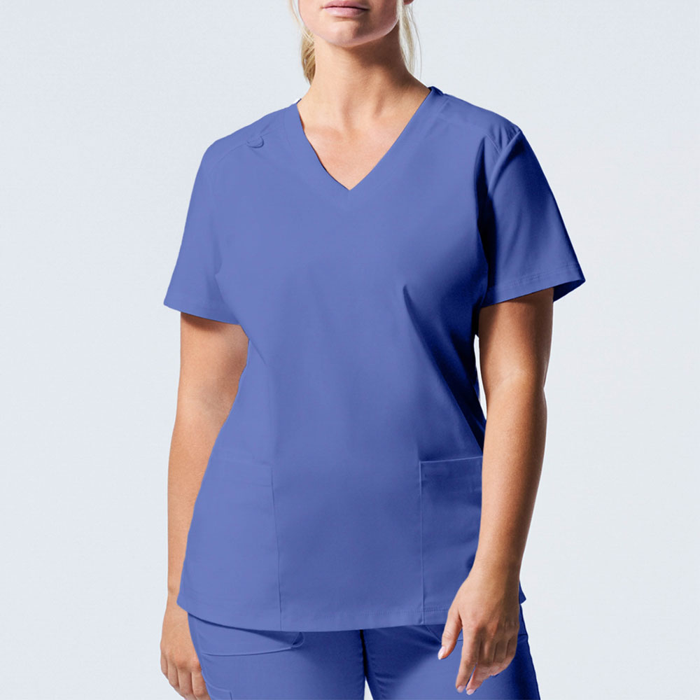 Landau Proflex - Womens 3-Pocket V-Neck Scrub Top - LT105