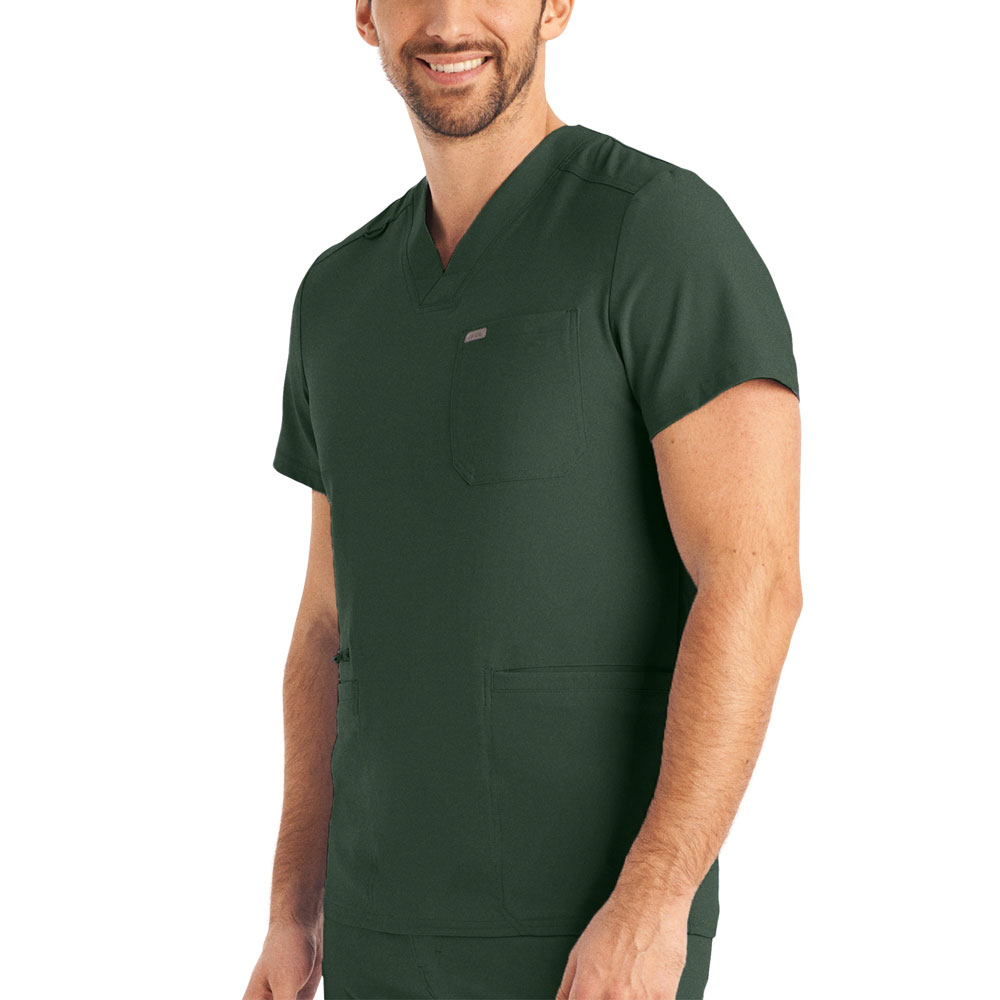 Landau-Forward-Mens-V-Neck-Scrub-Top-LT110-MNVW