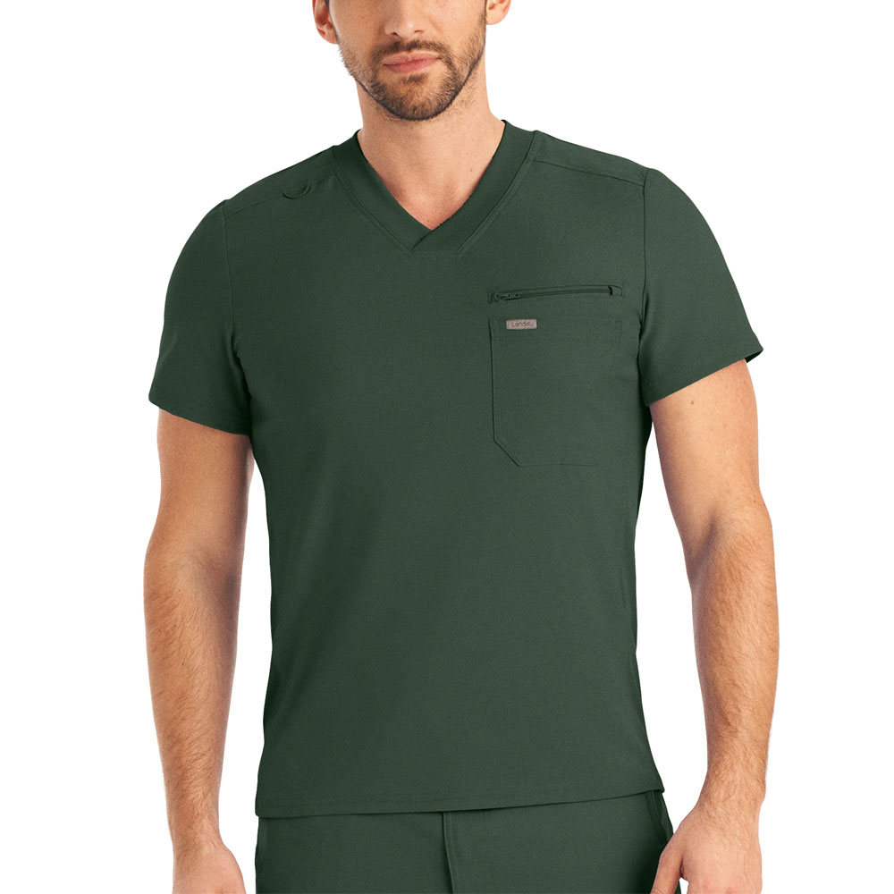 Landau Forward - Mens 2-Pocket V-Neck Scrub Top - LT111-MNVW