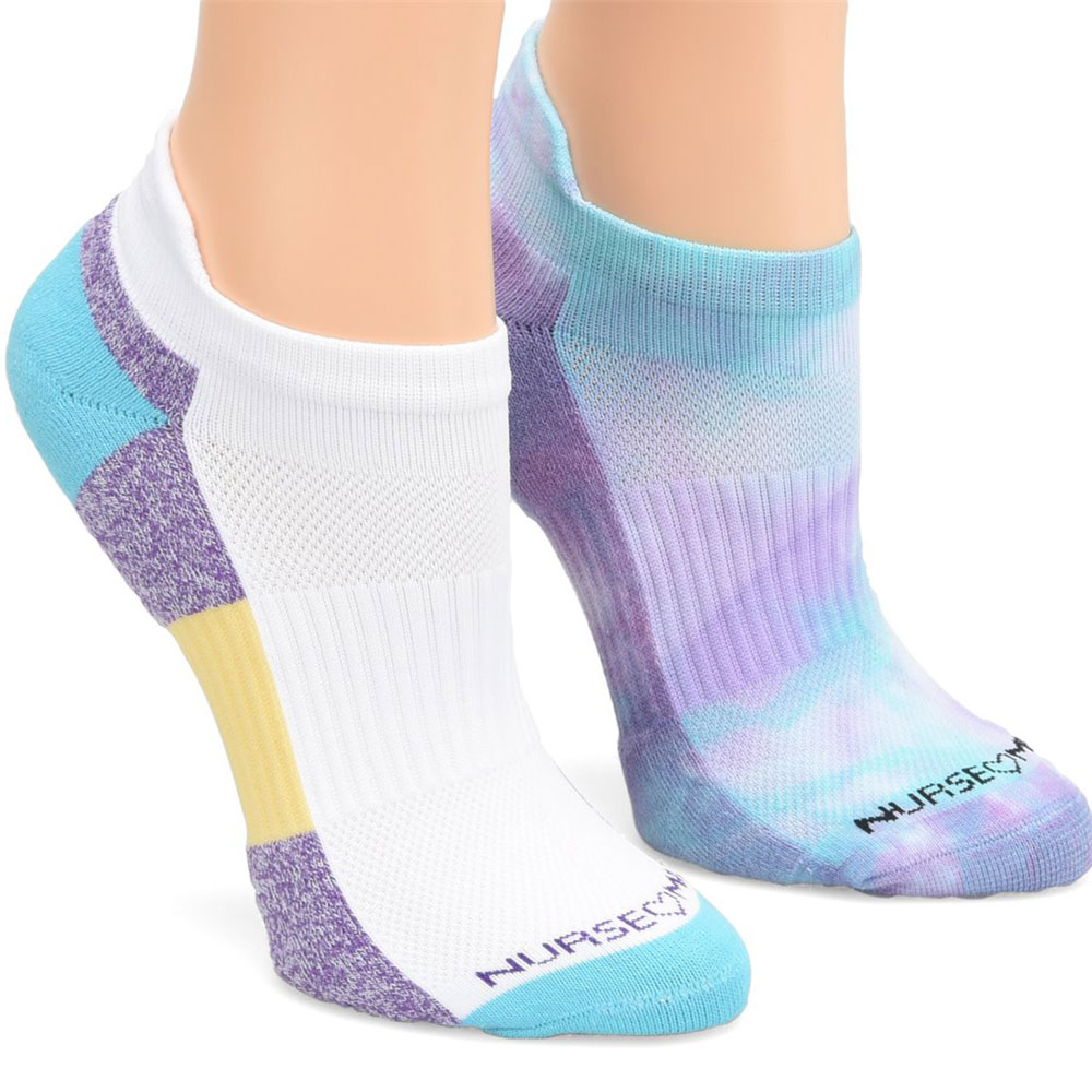 NA0039599-Nurse-Mates-Compression-Anklet-2-Pack-Violet-Mist-Tie-Dye