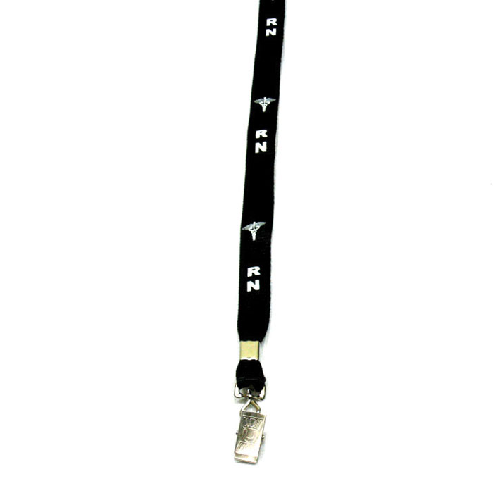 RNLANBLACK - ID Necklace - Nursing Specialties Lanyard - RN Lanyard