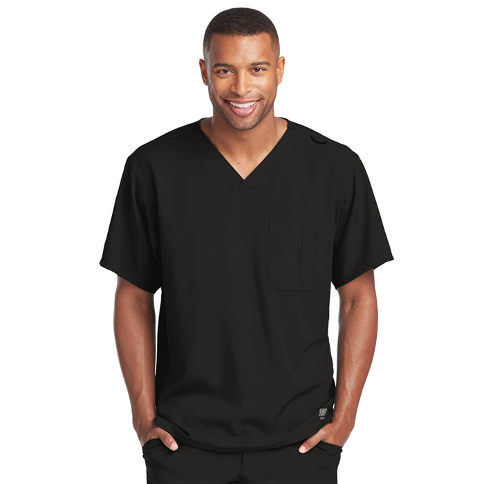 Skechers-SK0112-Mens-Structure-V-Neck-Chest-Pocket-Scrub-Top