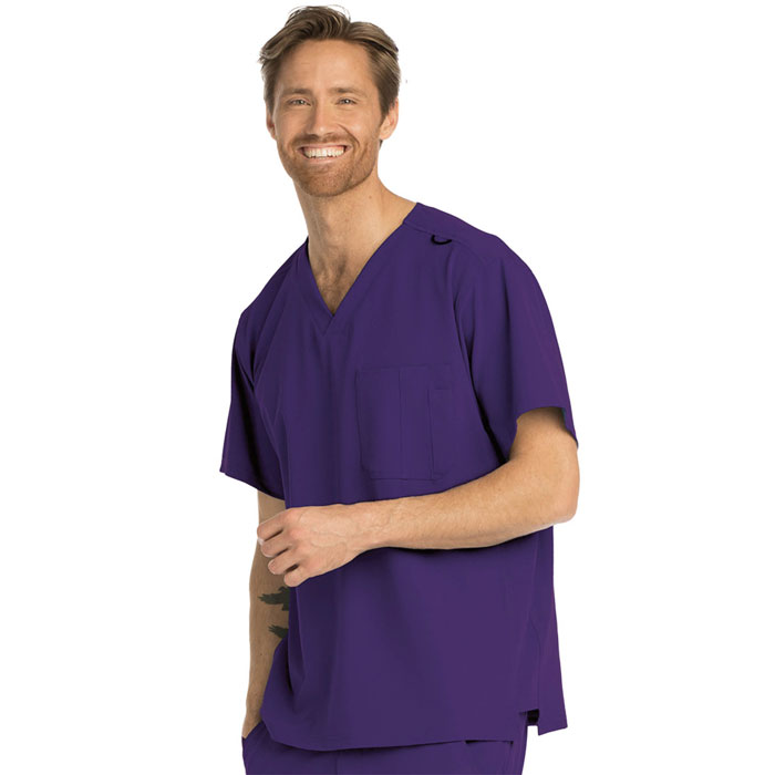 Skechers-SK0112-Mens-Structure-V-Neck-Chest-Pocket-Scrub-Top