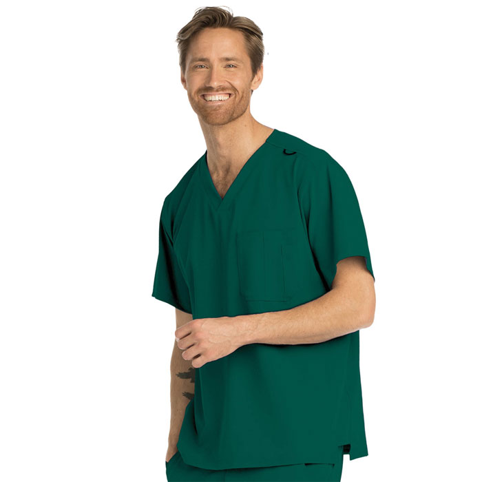 Skechers-SK0112-Mens-Structure-V-Neck-Chest-Pocket-Scrub-Top