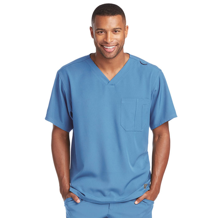 Skechers-SK0112-Mens-Structure-V-Neck-Chest-Pocket-Scrub-Top