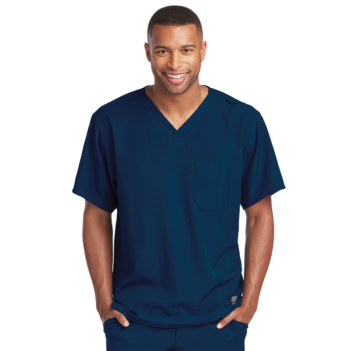 Skechers-SK0112-Mens-Structure-V-Neck-Chest-Pocket-Scrub-Top