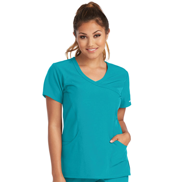 Skechers - SK102 - Womens Reliance Mock Wrap Scrub Top