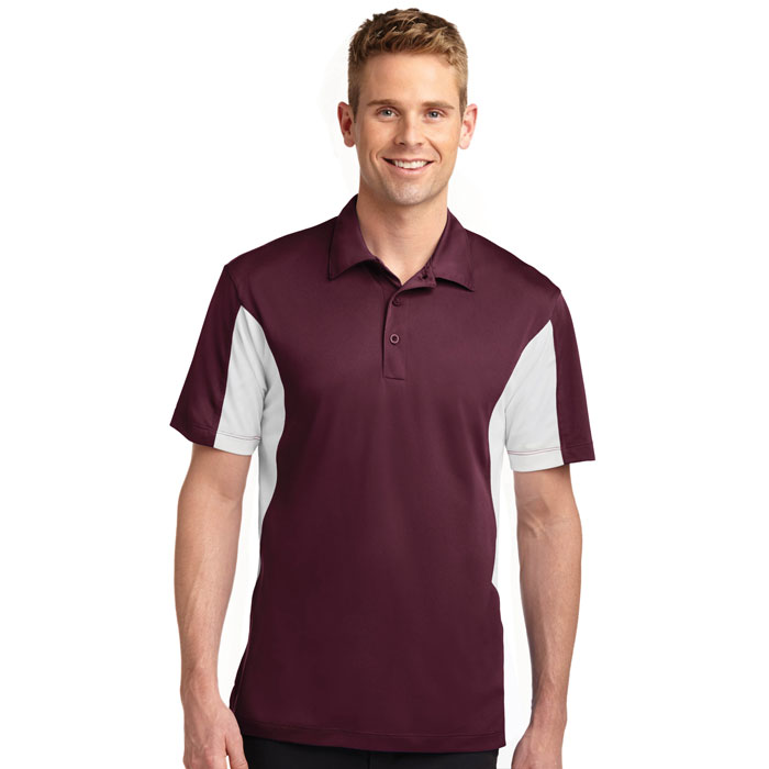 ST655 - Sport-Tek® Mens Side Blocked Micropique Sport-Wick® Polo