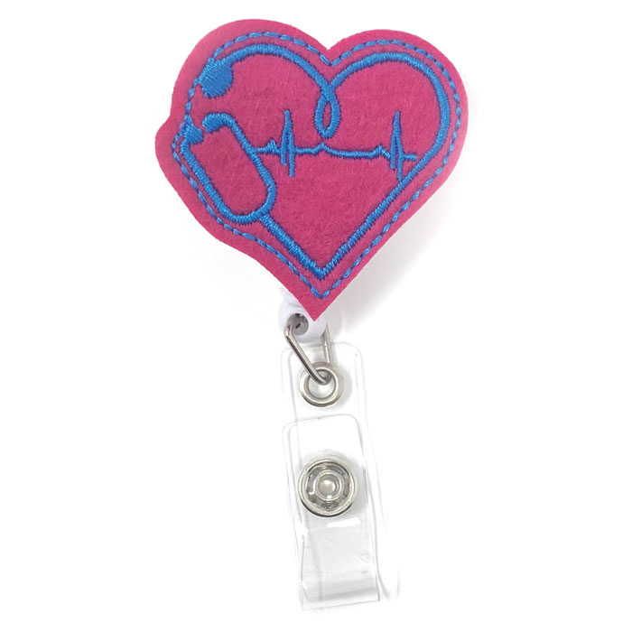 STHHRT - ID Badge Holder - Stethoscope and Heart