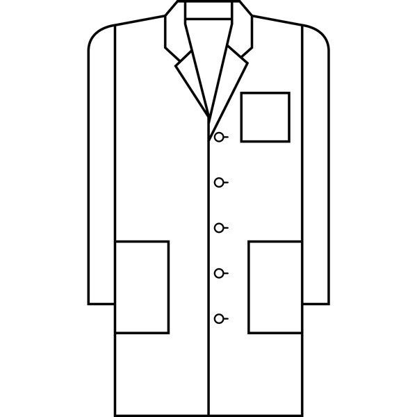 Meta, Womens Standard Length Lab Coat