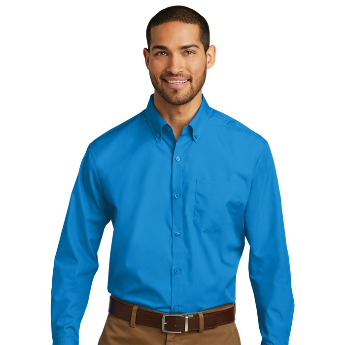 Port Authority - W100 - Long Sleeve Carefree Poplin Shirt