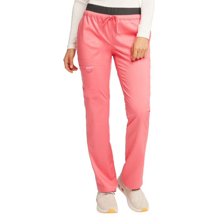 Workwear Revolution - WW105 - Ladies Mid Rise Drawstring Cargo Pant - Pink Melon