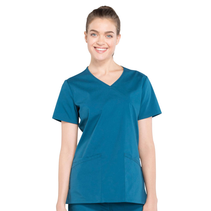 Cherokee-Workwear-Professionals-WW655-Ladies-V-Neck-Mock-Wrap-Top