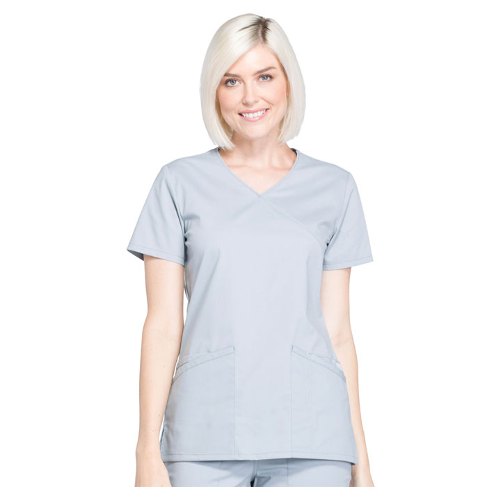 Cherokee-Workwear-Professionals-WW655-Ladies-V-Neck-Mock-Wrap-Top