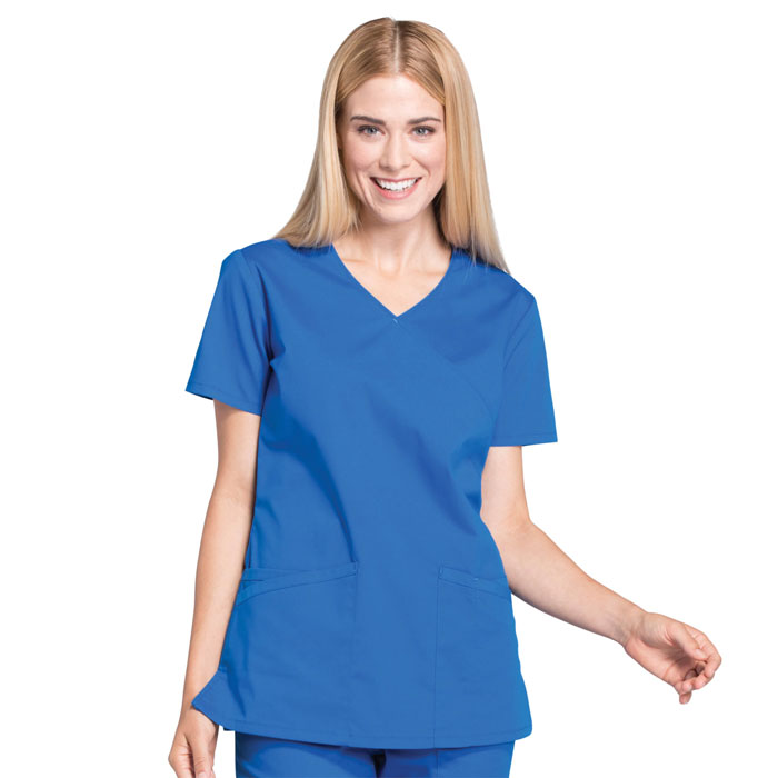 Cherokee-Workwear-Professionals-WW655-Ladies-V-Neck-Mock-Wrap-Top