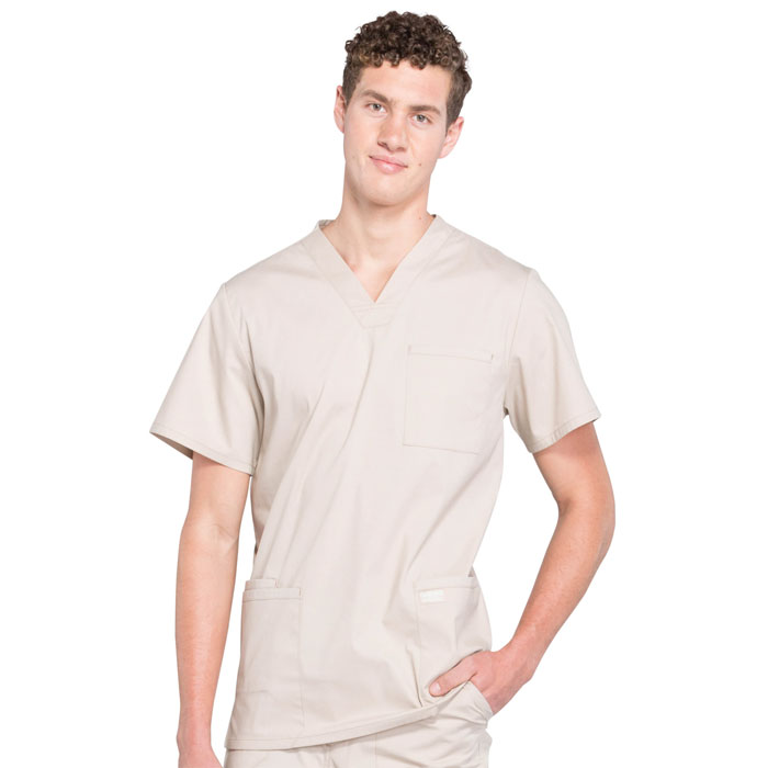 Cherokee-Professionals-WW695-Men's-V-Neck-Scrub-Top