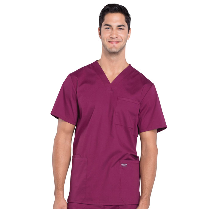 Cherokee-Professionals-WW695-Men's-V-Neck-Scrub-Top