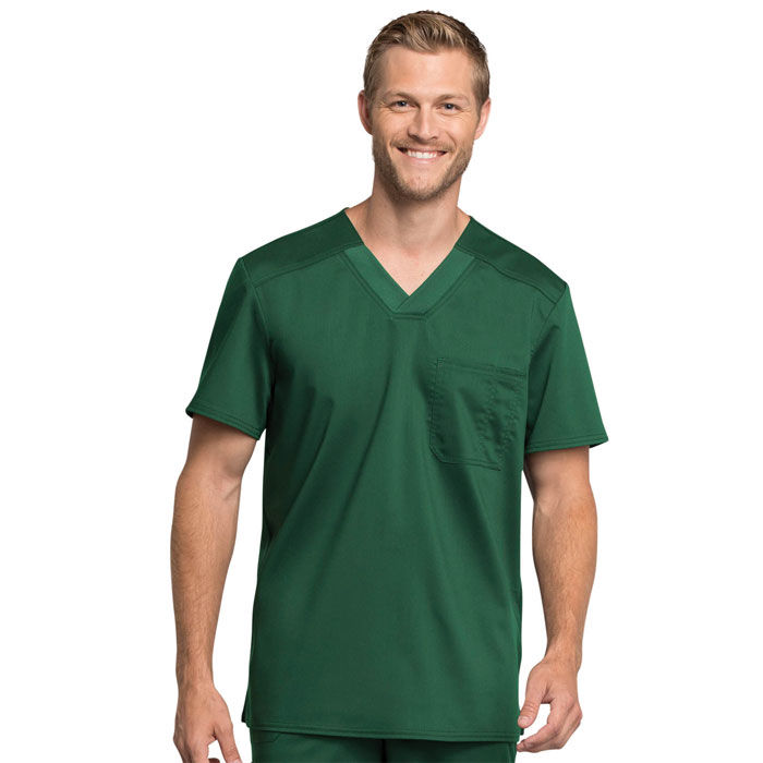 Workwear Revolution Tech - WW755AB - Men's Chest Pocket V-Neck Scrub Top With Certainty