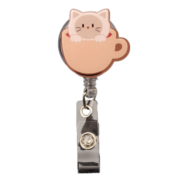 BR-BCAT-Retractable-Badge-Reel-Brown-Cat